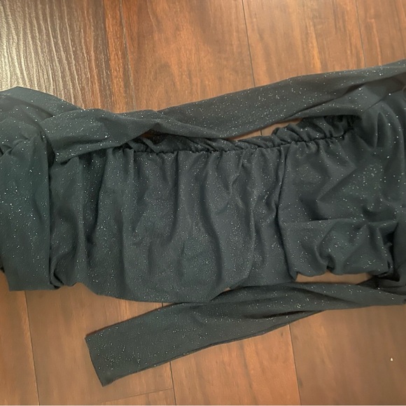 Tonight's Vibe Glitter Long Sleeve Short Dress - Picture 4 of 4